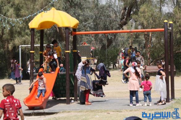 بالصور:متنزه الناصرية يستقبل العوائل بعيد الربيع