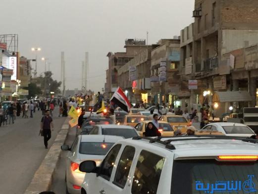  بالاهازيج ورايات الله اكبر ، الناصرية تحتفي بنصر الموصل - تقرير مصور -