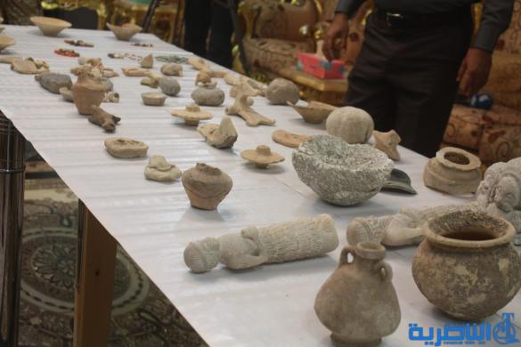 مواطن يرشد الشرطة الى كنز اثري شمال الناصرية - تقرير مصور -
