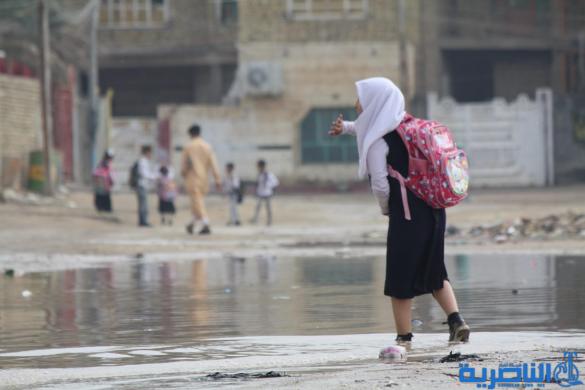 بالصور : الى بلدية الناصرية ، هذه شوارعكم بعد ليلة مطر واحدة