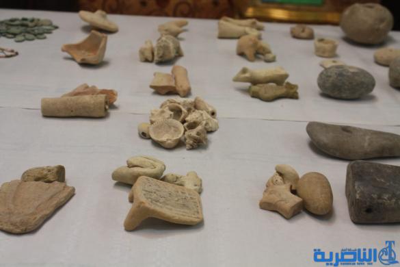 مواطن يرشد الشرطة الى كنز اثري شمال الناصرية - تقرير مصور -