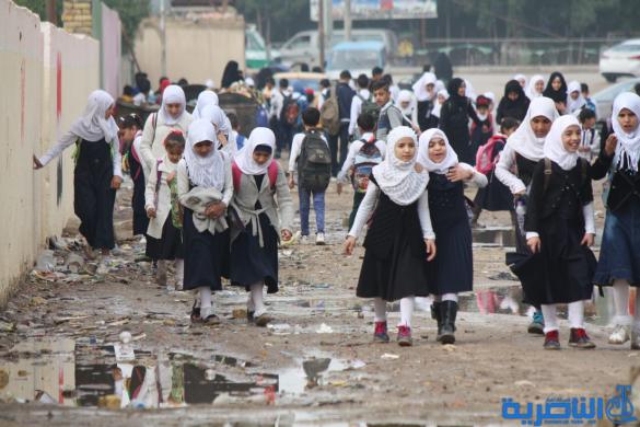 بالصور : الى بلدية الناصرية ، هذه شوارعكم بعد ليلة مطر واحدة