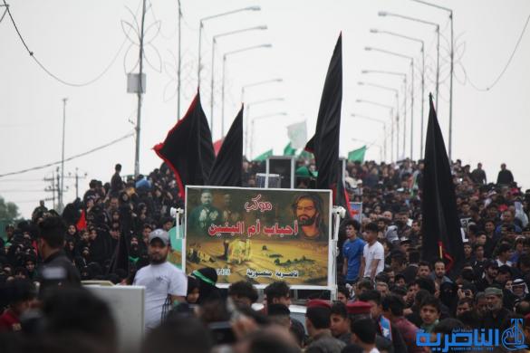 بالصور: الالاف يحيون شهادة الامام الكاظم (ع) في مدينة الناصرية