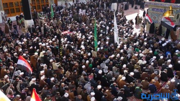 بالصور:الحوزة العلمية تشيع ابن الناصرية الشهيد الشيخ طعمة المرشدي ورفاقه البررة