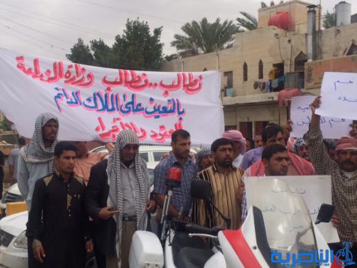 الناصرية :الاجراء والمتعاقدون في مشروع الكثبان الرملية يتظاهرون لاطلاق رواتبهم المتاخرة - تقرير مصور -