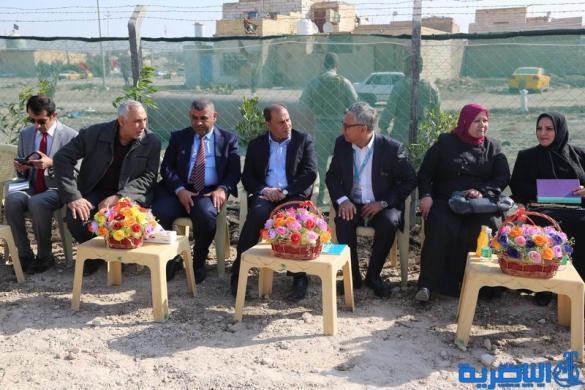 محافظ ذي قار يفتتح محطة تحويل مياه المجاري الى المصب العام لتقليل تلوث نهر الفرات