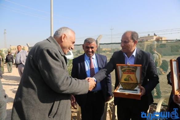 محافظ ذي قار يفتتح محطة تحويل مياه المجاري الى المصب العام لتقليل تلوث نهر الفرات