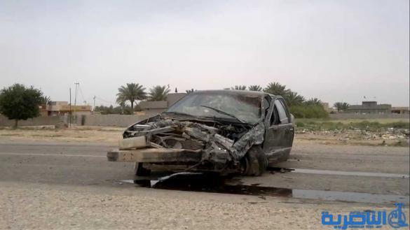 مصرع اربعة اشخاص من اسرة واحدة في حادث مروري غربي الناصرية