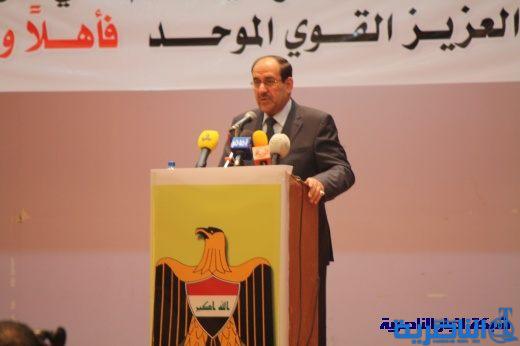 المالكي يدعو الجيش لتسليم مدن الانبار للشرطة بعد نجاحه بإخلاء الساحات سلميا