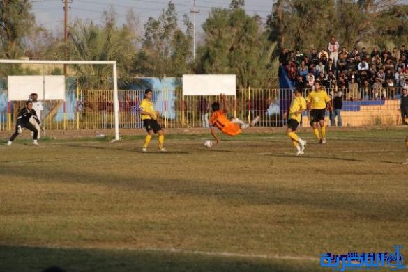 الناصرية الكروي يخسر فرصة التاهل للدوري الممتاز بعد هزيمته امام الديوانية
