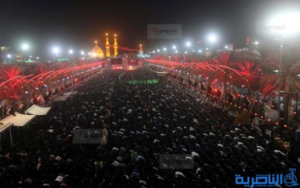  بالصور .. مشهد يهذب النفوس أمام الحسين &quot;ع&quot; في ليلة عاشوراء