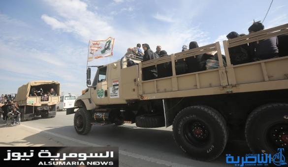 بالصور.. عربات عسكرية تتزاحم لنقل زوار الأربعينية