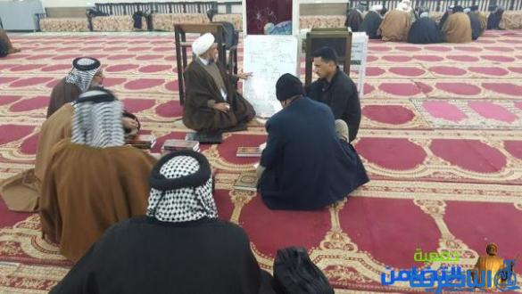 بالصور:الشيخ محمد مهدي الناصري يزور مدرسة العلوم الدينية في الناصرية