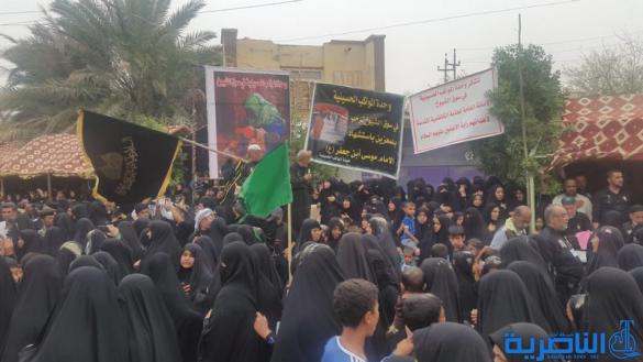 سوق الشيوخ:مواكب العزاء تجوب احياء القضاء احياء لذكر استشهاد الامام موسى الكاظم ( عليه السلام ) - تقرير مصور - 
