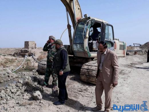الجهد الهندسي للحشد الشعبي يباشر بكري الانهار في الرفاعي - تقرير مصور -