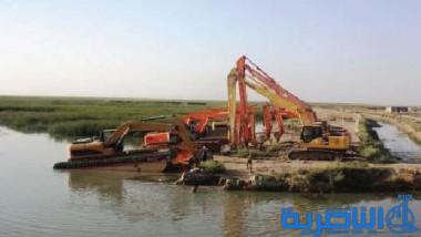  المباشرة بتطهير مغذيات هور الحمّار لزيادة تدفق المياه