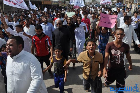 الدواية تتظاهر للمطالبة باقالة القائممقام وحل المجلس البلدي - تقرير مصور -