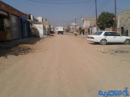 استكمال اعمال الجهد الخدمي في حي الشموخ بعد معاناة من حفريات مشروع المجاري
