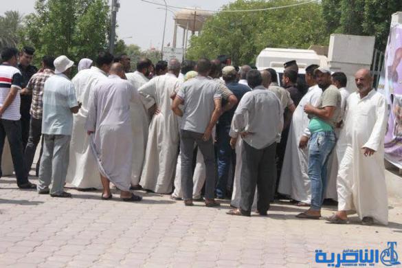  سواق الاجرة يتظاهرون للمطالبة بتنظيم حركة النقل في الناصرية