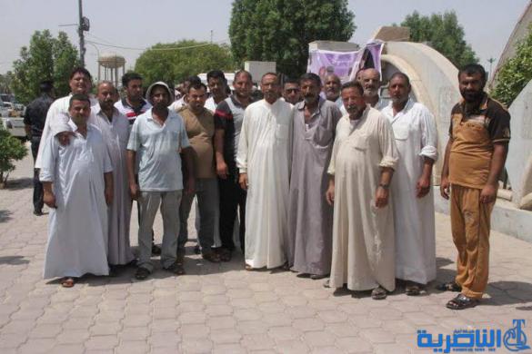  سواق الاجرة يتظاهرون للمطالبة بتنظيم حركة النقل في الناصرية