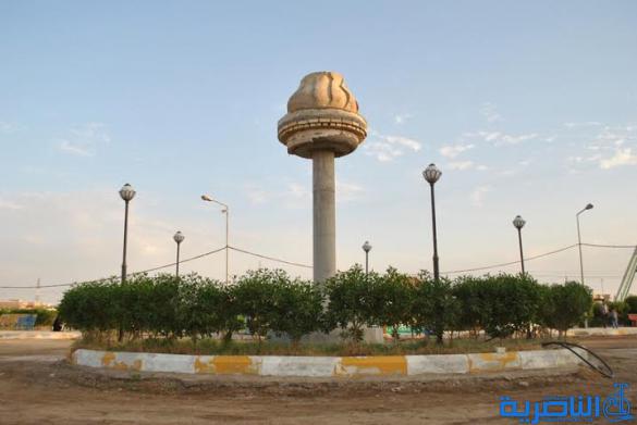 الشطرة تعيد تشييد نصب (الشعلة) لخالد الرحال بعد سنوات من هدمه على يد البعثيين _تقرير مصور _