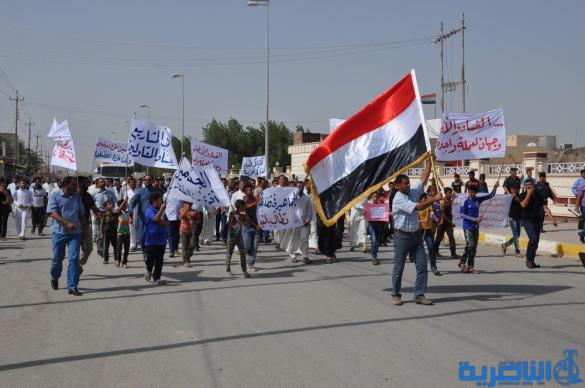 الدواية تتظاهر للمطالبة باقالة القائممقام وحل المجلس البلدي - تقرير مصور -