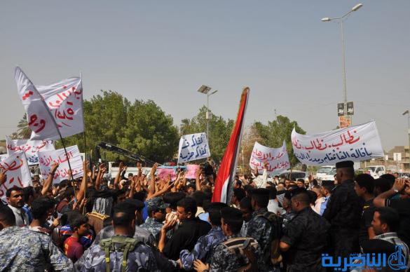 الدواية تتظاهر للمطالبة باقالة القائممقام وحل المجلس البلدي - تقرير مصور -