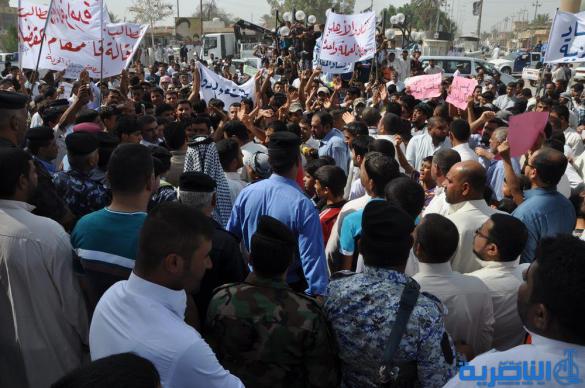 الدواية تتظاهر للمطالبة باقالة القائممقام وحل المجلس البلدي - تقرير مصور -
