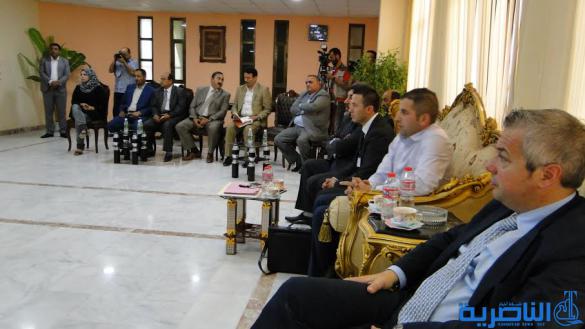 رئيس غرفة تجارة الناصرية التقى مجموعة شركات ايطالية متخصصة وبحضور محافظ ذي قار لإقامة مشاريع حيوية والدفع بالأجل