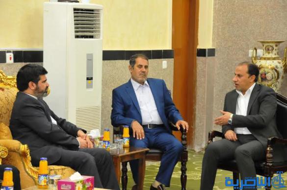 الناصري يستقبل القنصل الايراني ويتوقع ان ينعكس الاتفاق النووي ايجابا على القطاع الاستثماري وعمل الشركات الايرانية في المحافظة