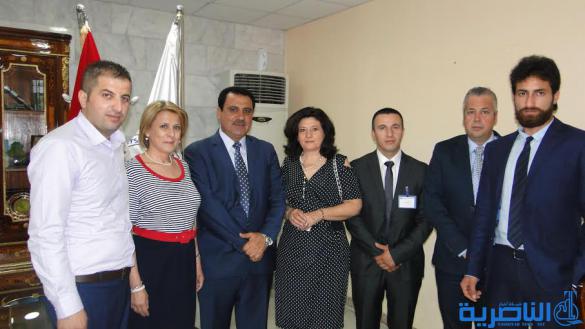 رئيس غرفة تجارة الناصرية التقى مجموعة شركات ايطالية متخصصة وبحضور محافظ ذي قار لإقامة مشاريع حيوية والدفع بالأجل