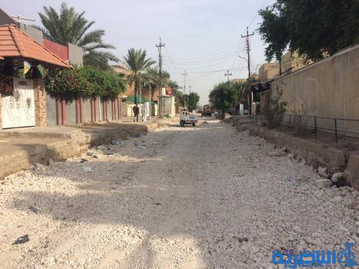  بالصور : اعمال صيانة تتسبب بزحمة مرور خانقة قرب مجلس ذي قار