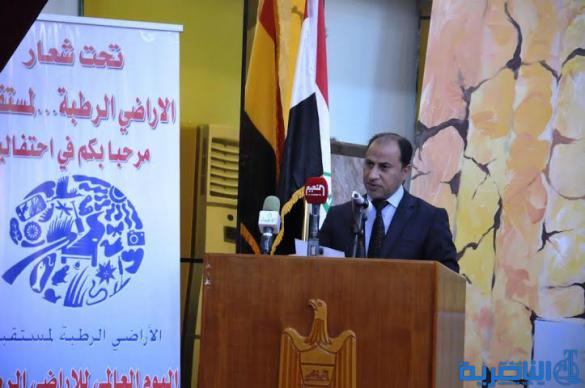 محافظ ذي قار يدعو وزارة الموارد المائية و دول العالم لتحديد نسب مائية خاصة بمناطق الاهوار