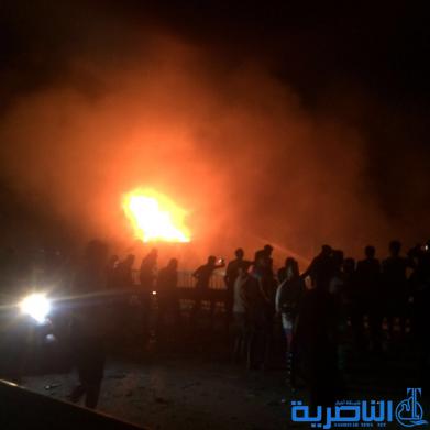 بالصور : الانفجار الذي وقع في قسم مكافحة متفجرات ذي قار