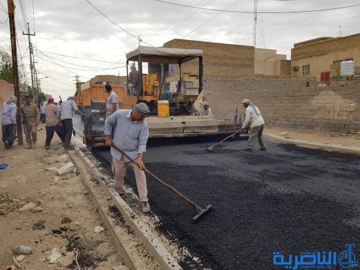 الناصري:انجاز المشاريع الخدمية في السكك والثورة وحي الامير خلال 45 يوما