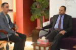 مدير الماء يستقبل المعاون الفني لمحافظ ذي قار في مكتبه اليوم