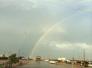 بالصور : في ظاهرة نادرة ، الوان قزح في قوسين اثنين في سماء الناصرية 
